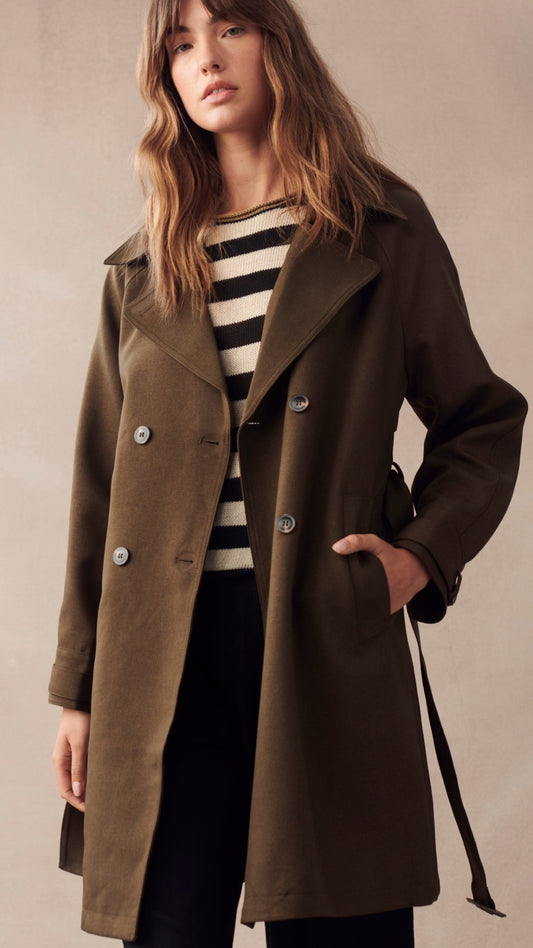 Aurielle Cropped Trench Jacket