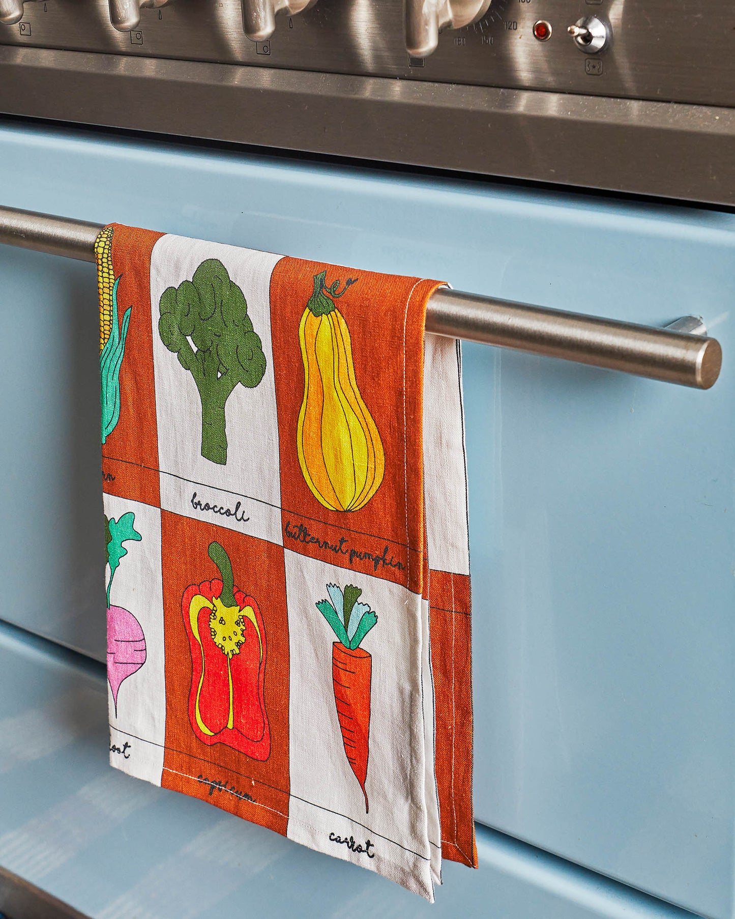 Vegie Box Linen Tea Towel