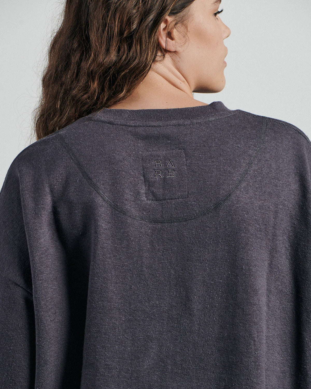 The Oversized Tee Sweat - Coal
