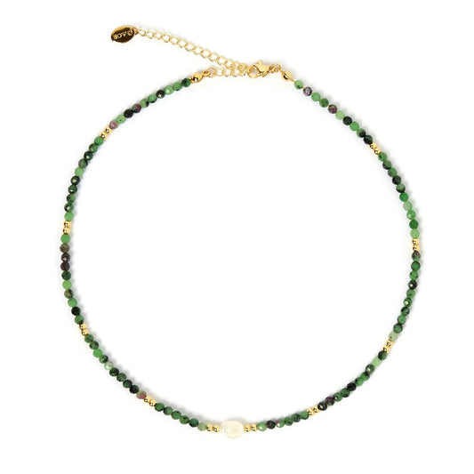 Mila Gemstone Necklace - Clinozoisite