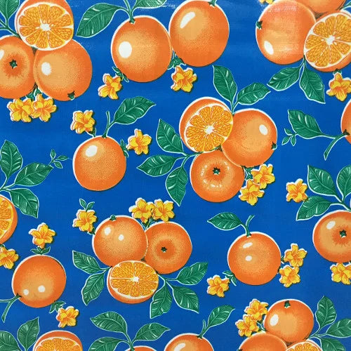 Insulated Lunch Bag - Oranges on Blue