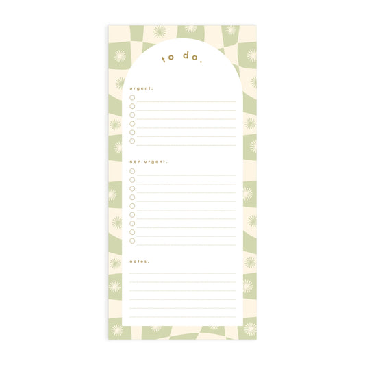 Sage Warp To Do List Magnet Notepad