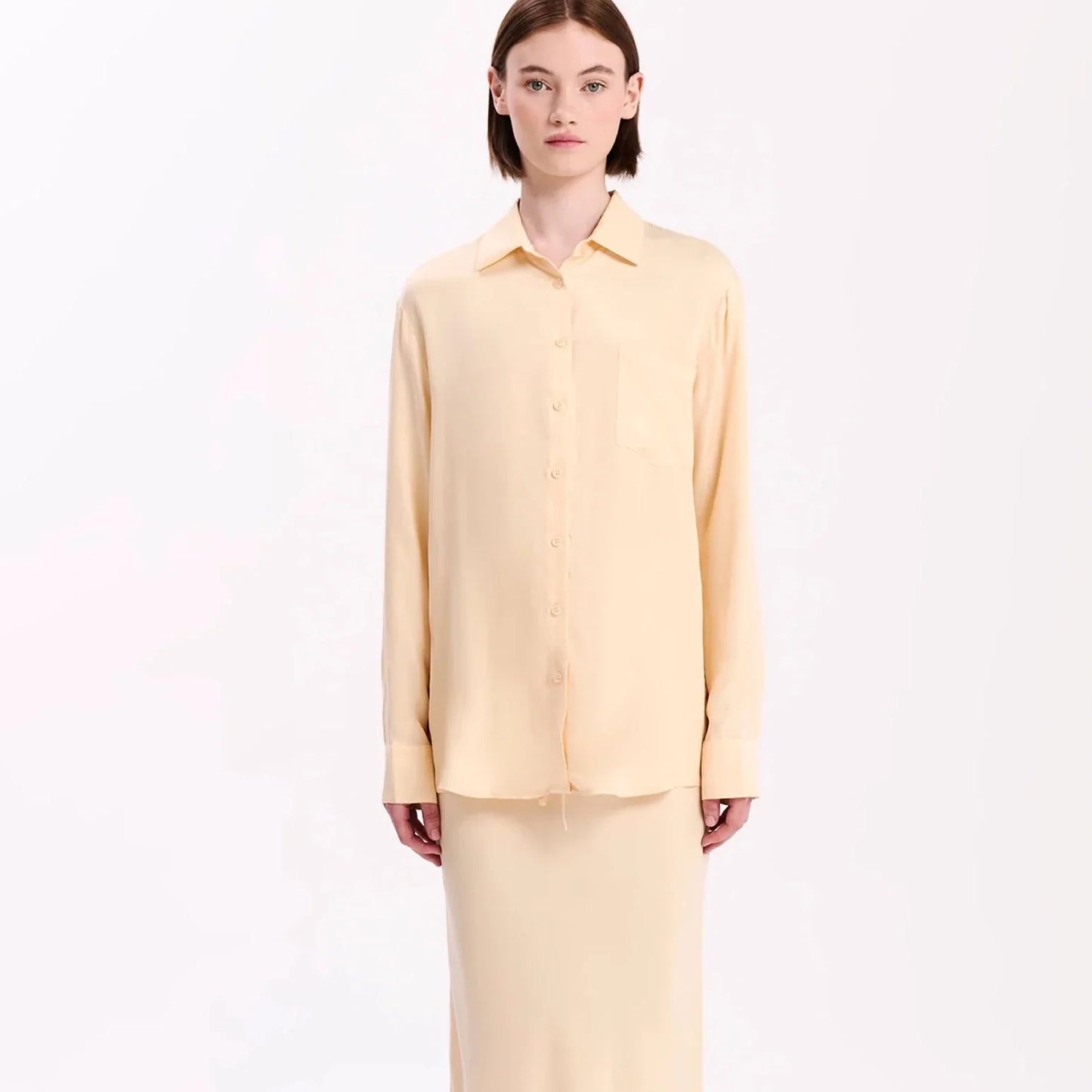 Ari Cupro Shirt - Straw