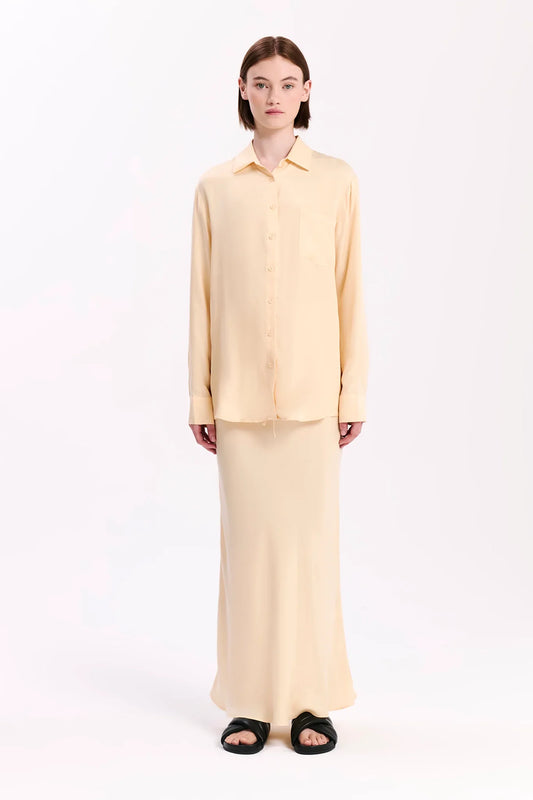 Ari Cupro Shirt - Straw