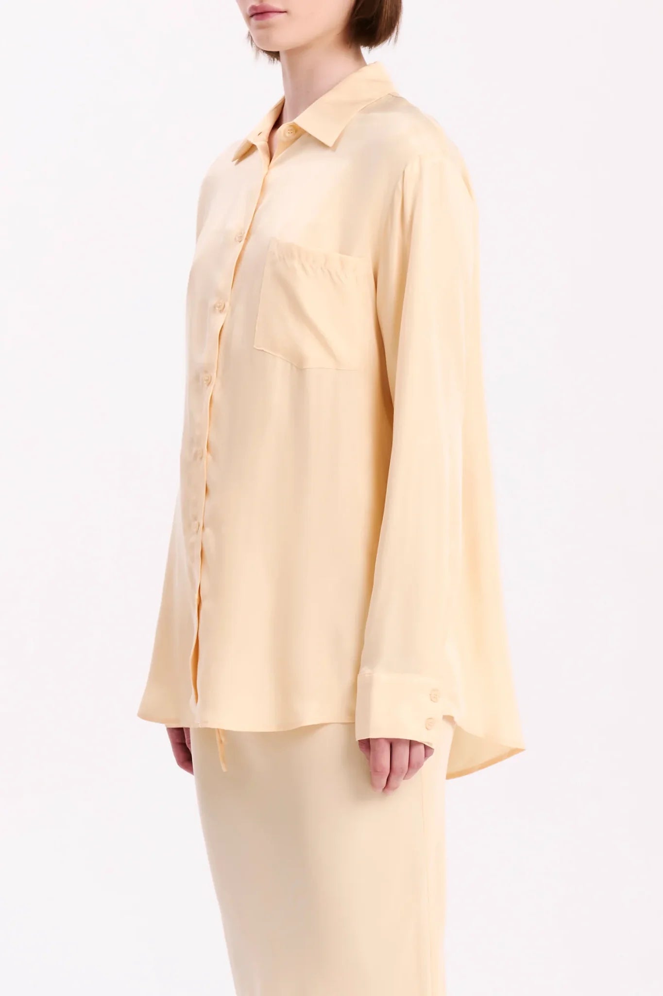 Ari Cupro Shirt - Straw