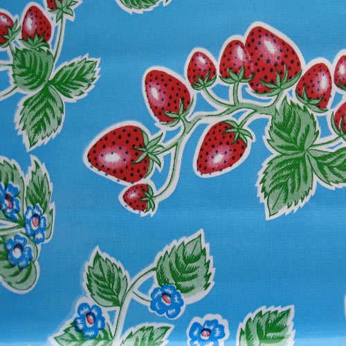 Insulated Lunch Bag - Strawberries on Blue