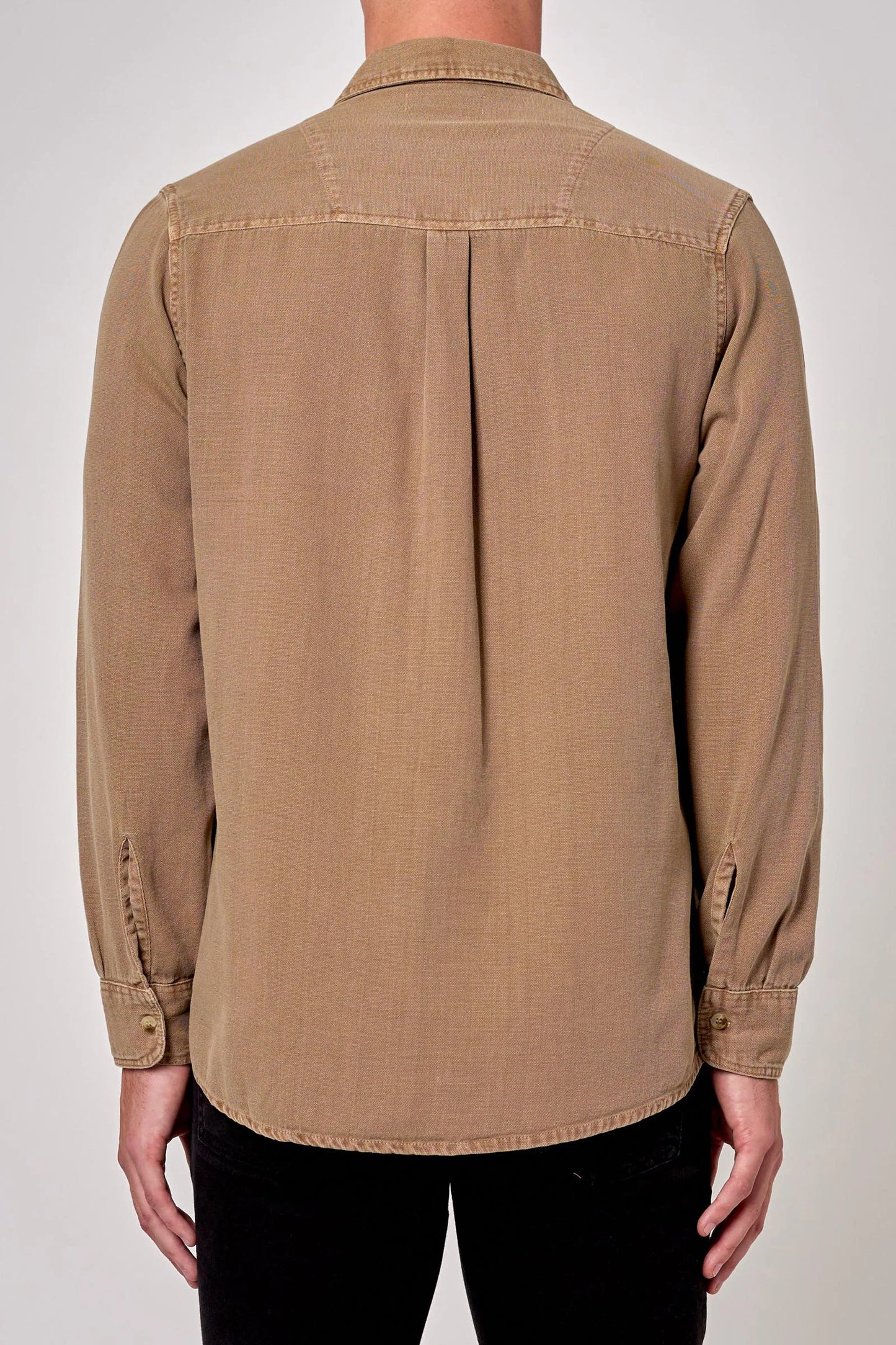 Men At Work Oxford Long Sleeve Shirt - Sand