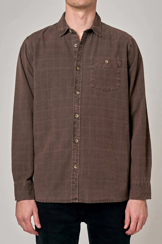 Tile Cord Shirt - Brown