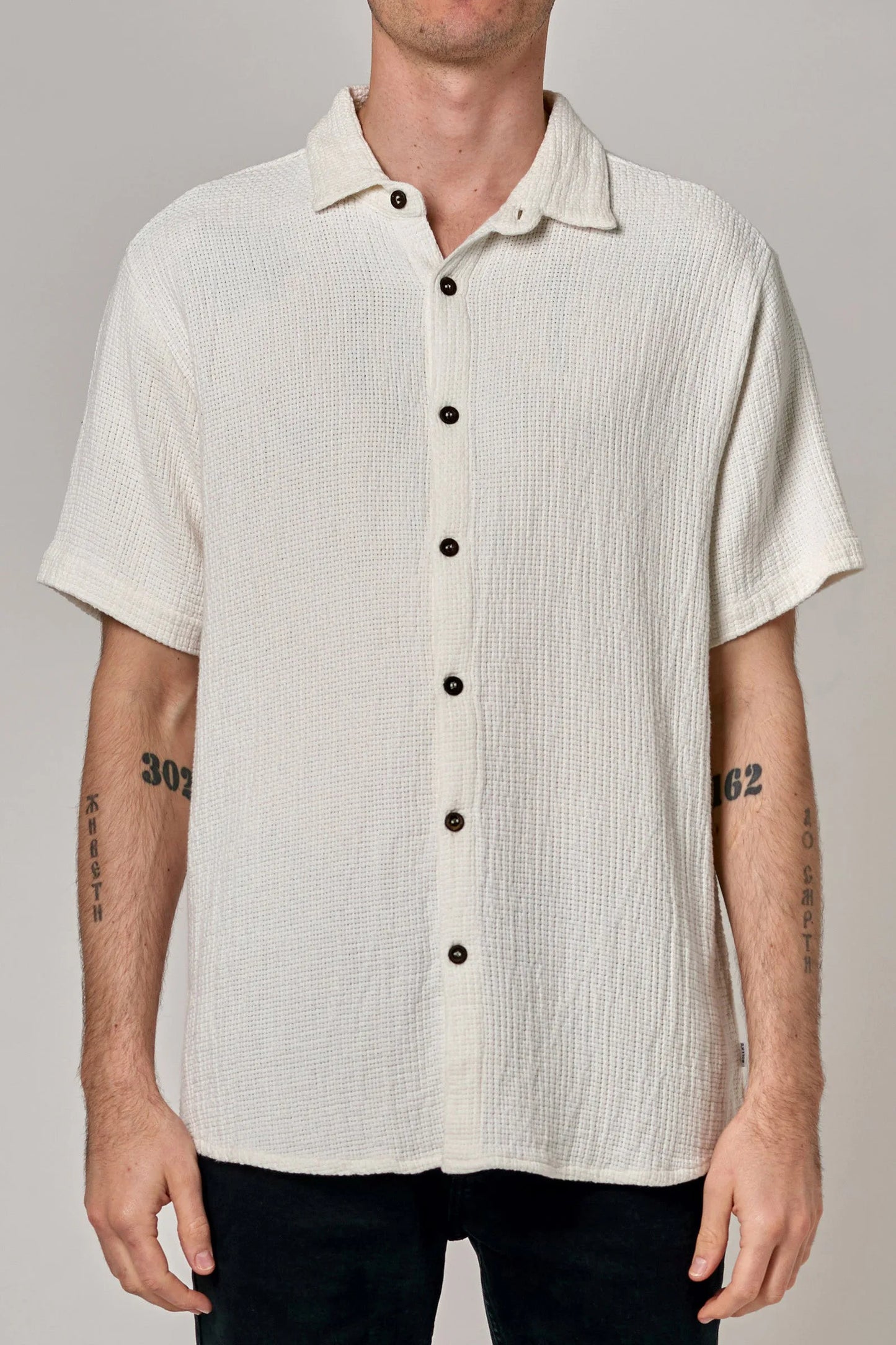 Bon Weave Shirt - Bone