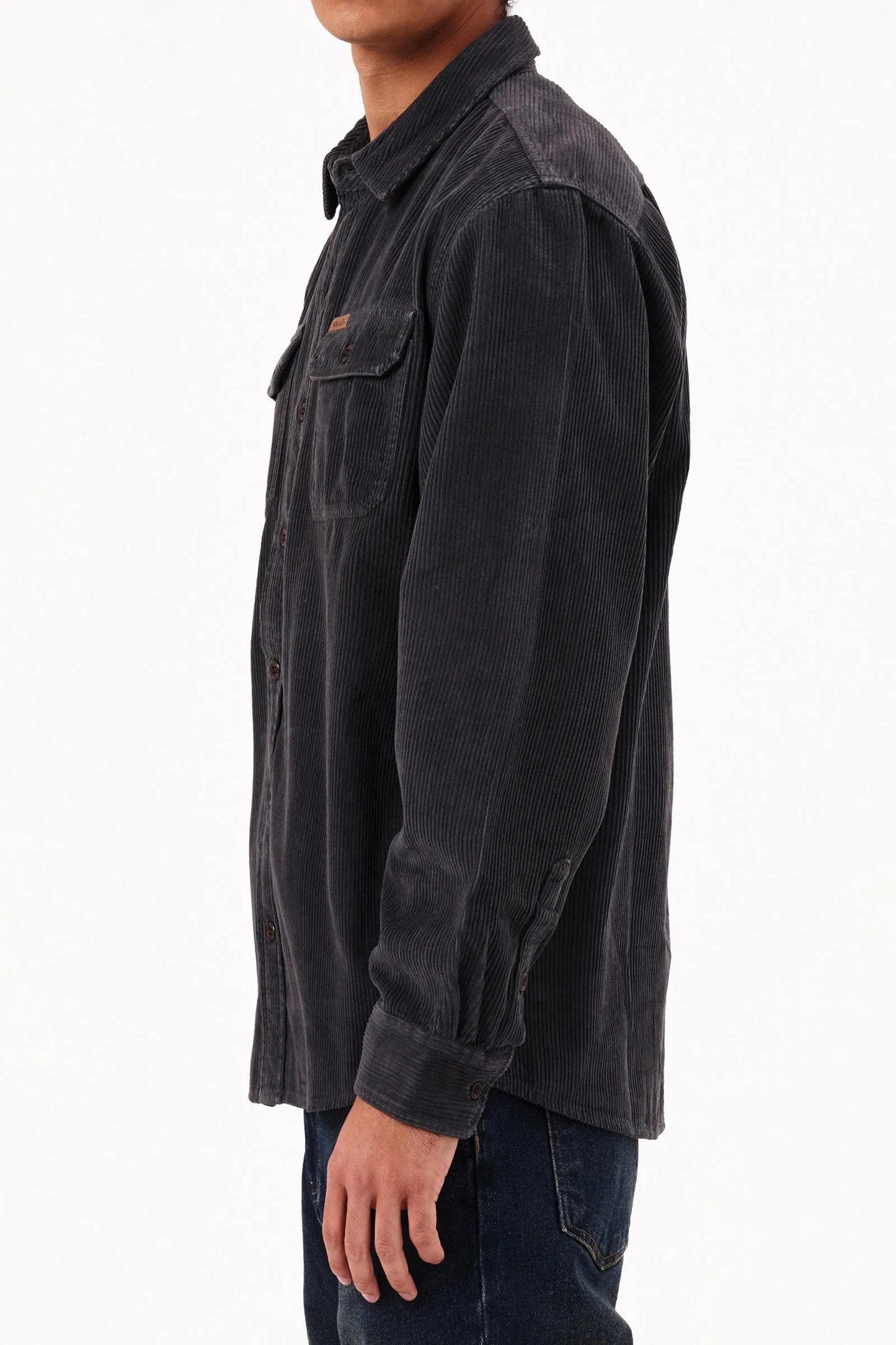 Trailer Fat Cord Shirt - Black