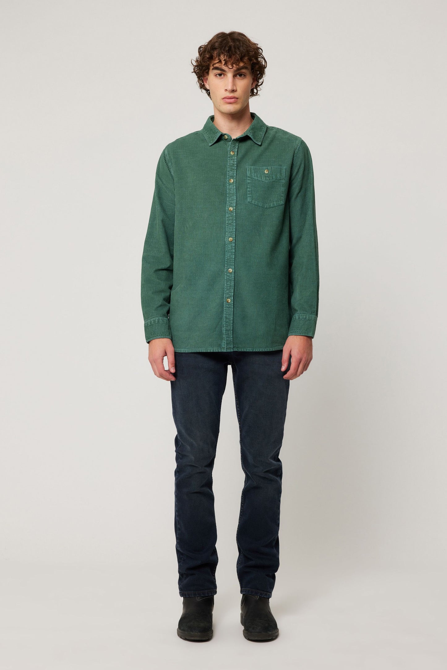 Waffle Cord Shirt - Trade Green