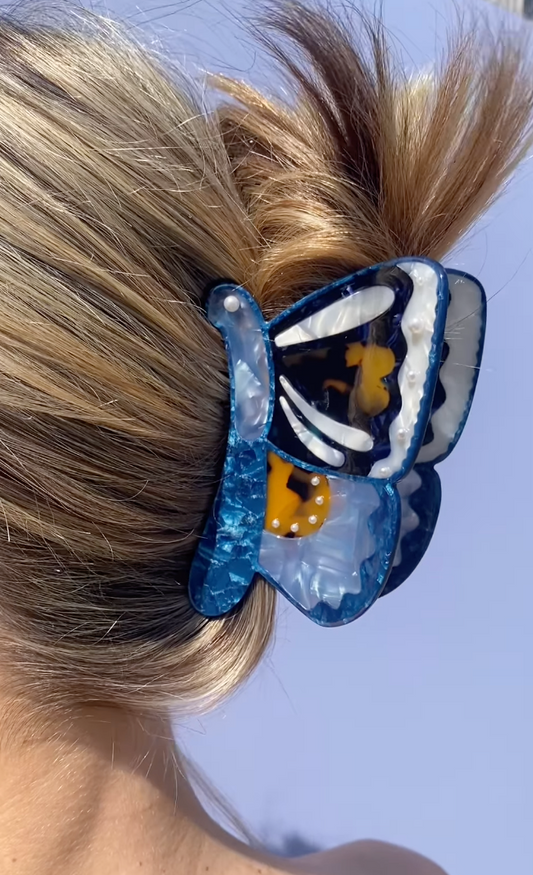 Blue Butterfly Clip