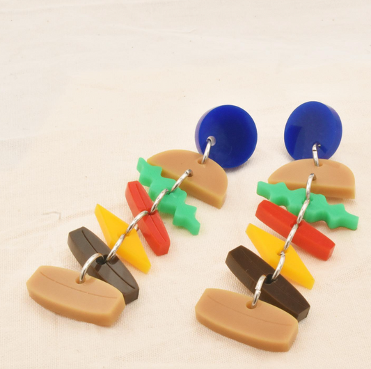 Burger Stack Earrings