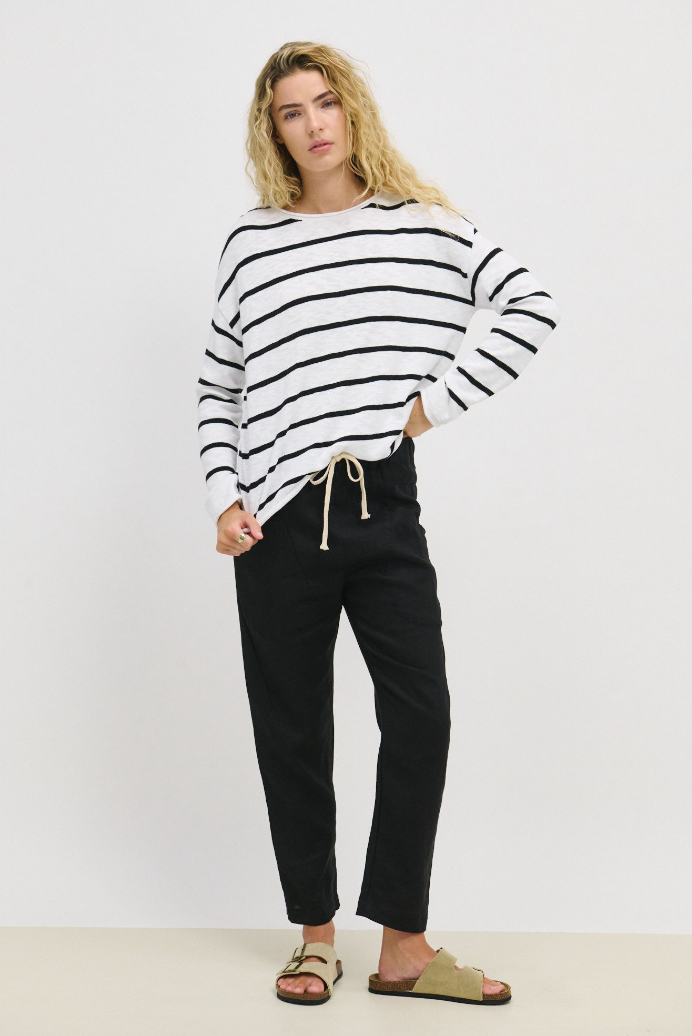 Minnie Stripe Top - Black & White