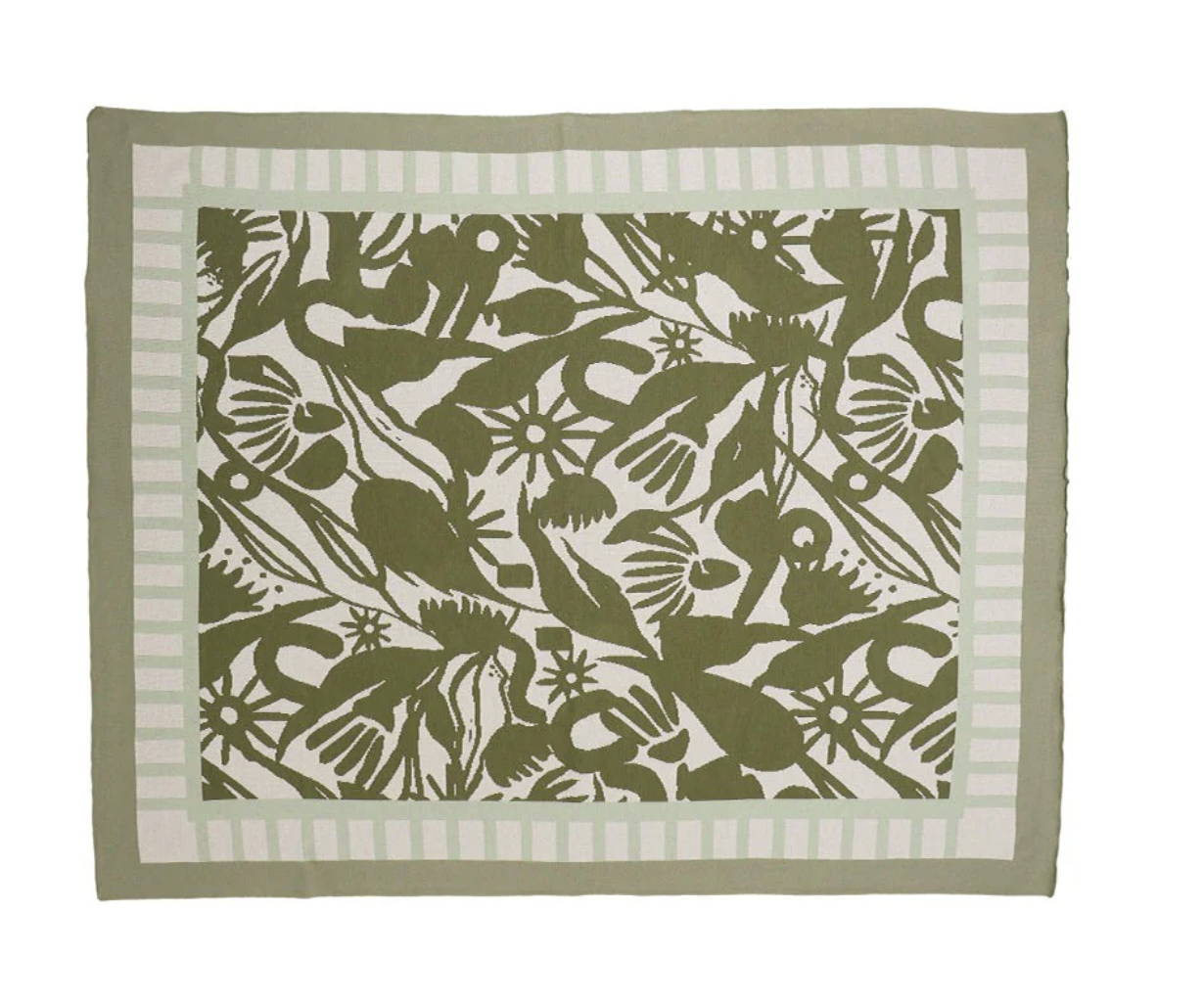 Cotton Knit Throw - Abstract Gum