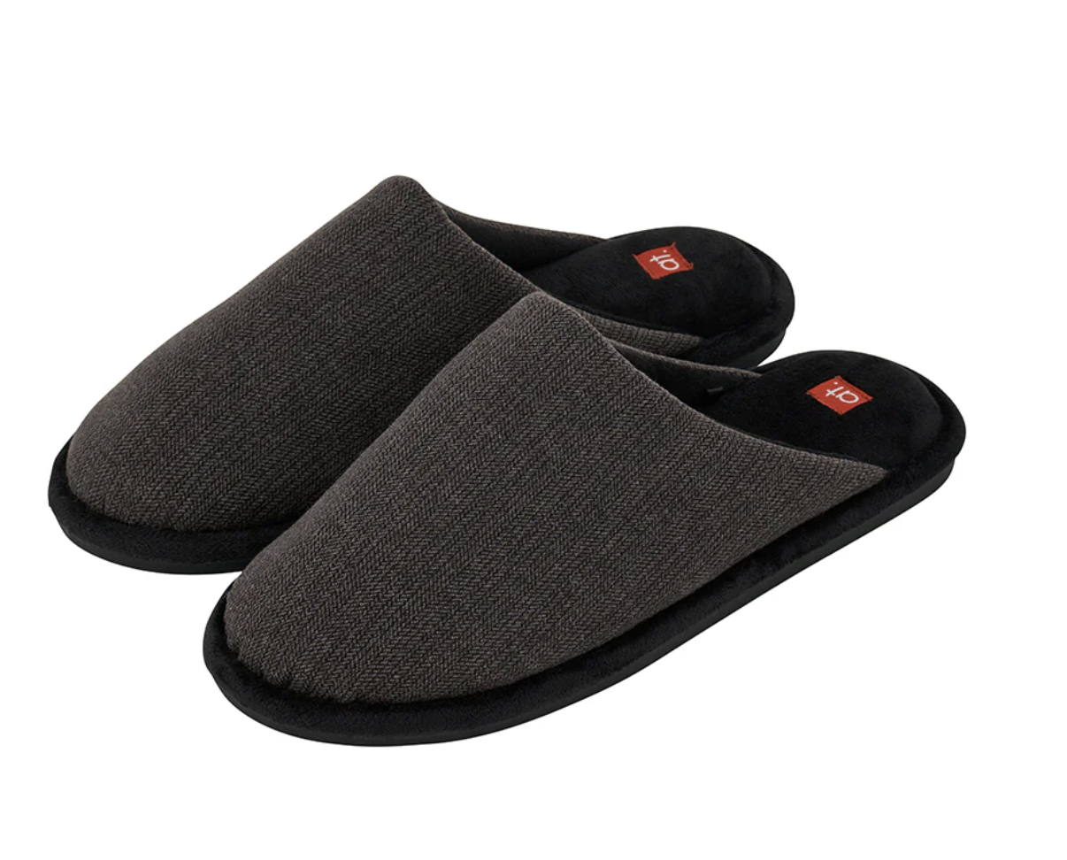 Mens Cosy Slipper Grey - 2 sizes