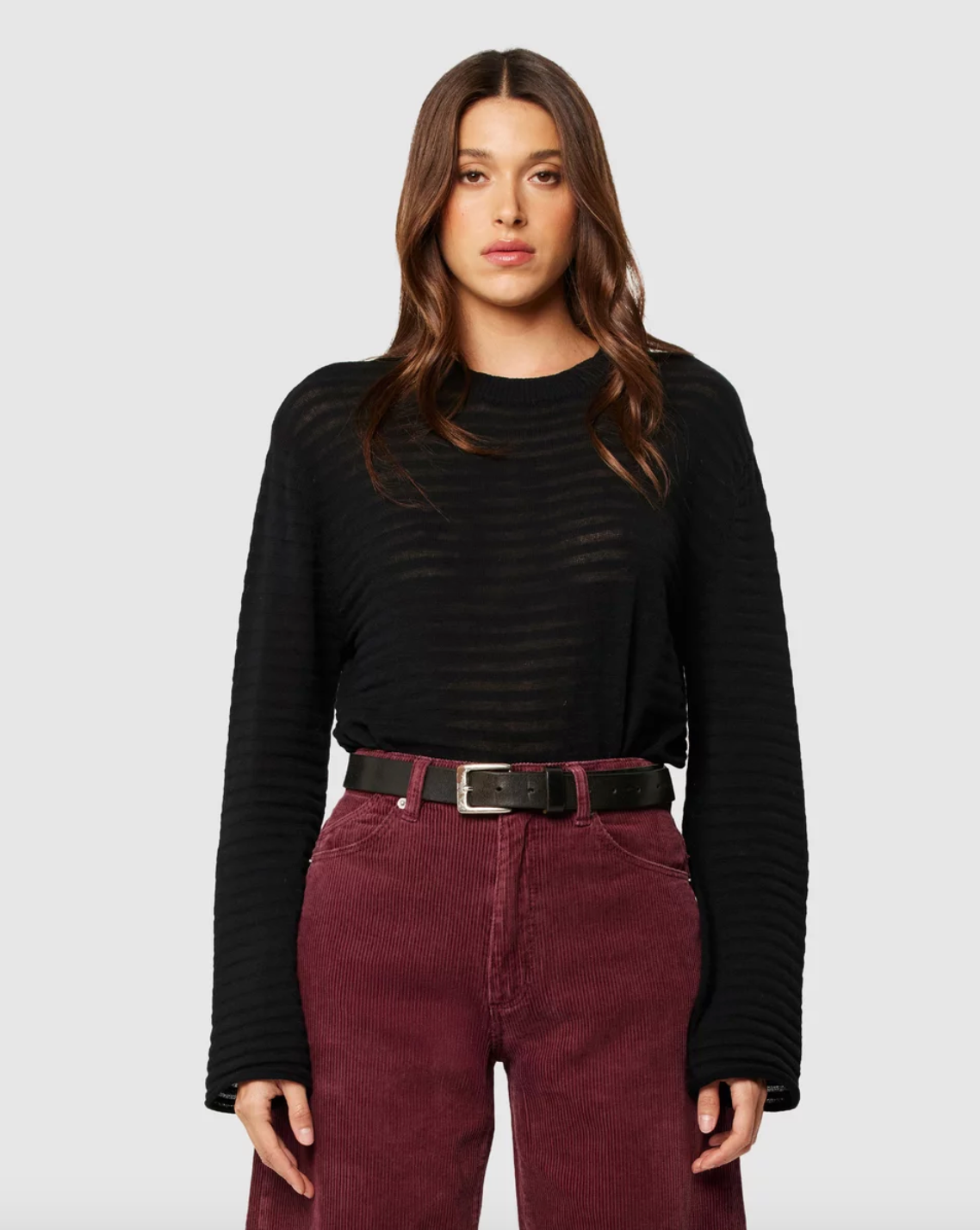 Edgar Long Sleeve Tee - Black