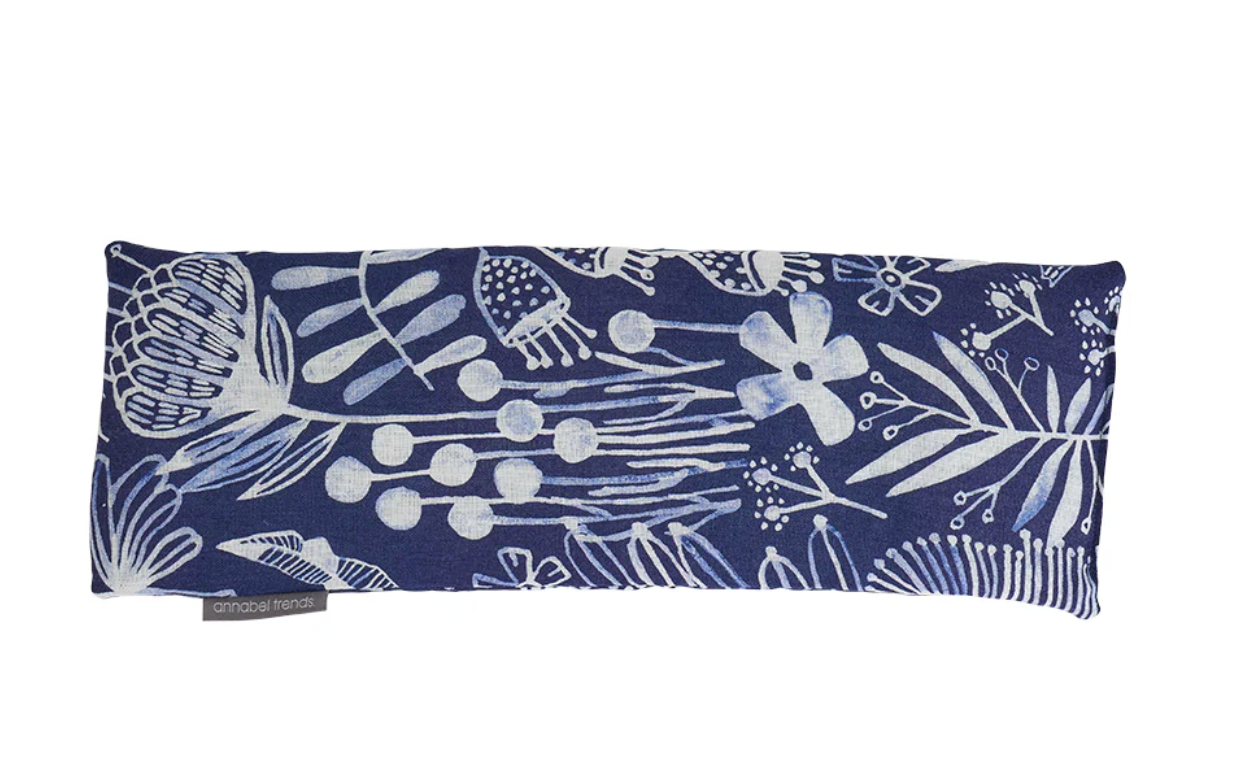 Linen Heat Pillow - Navy Natives