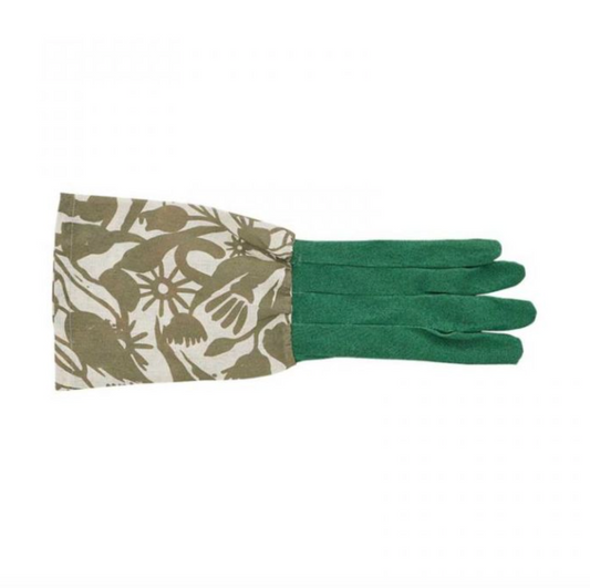 Long Sleeve Garden Gloves - Linen - Abstract Gum