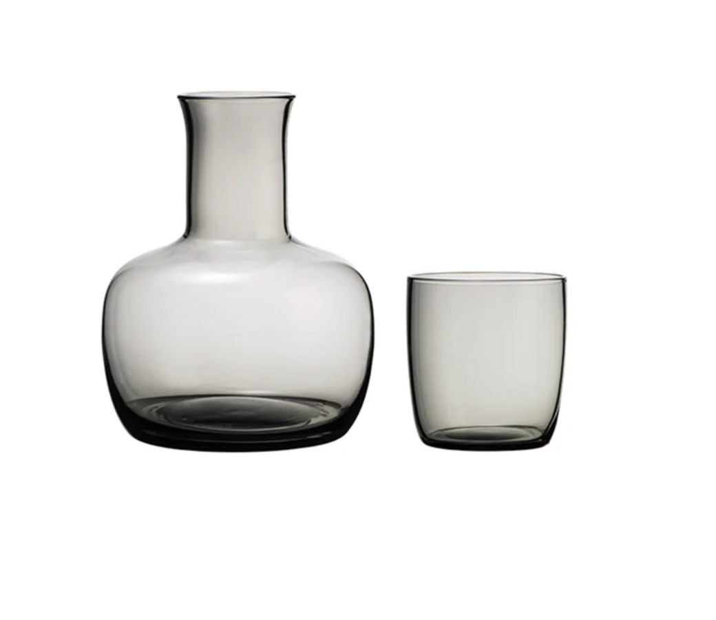 Water Carafe Set - Charcoal Bulb