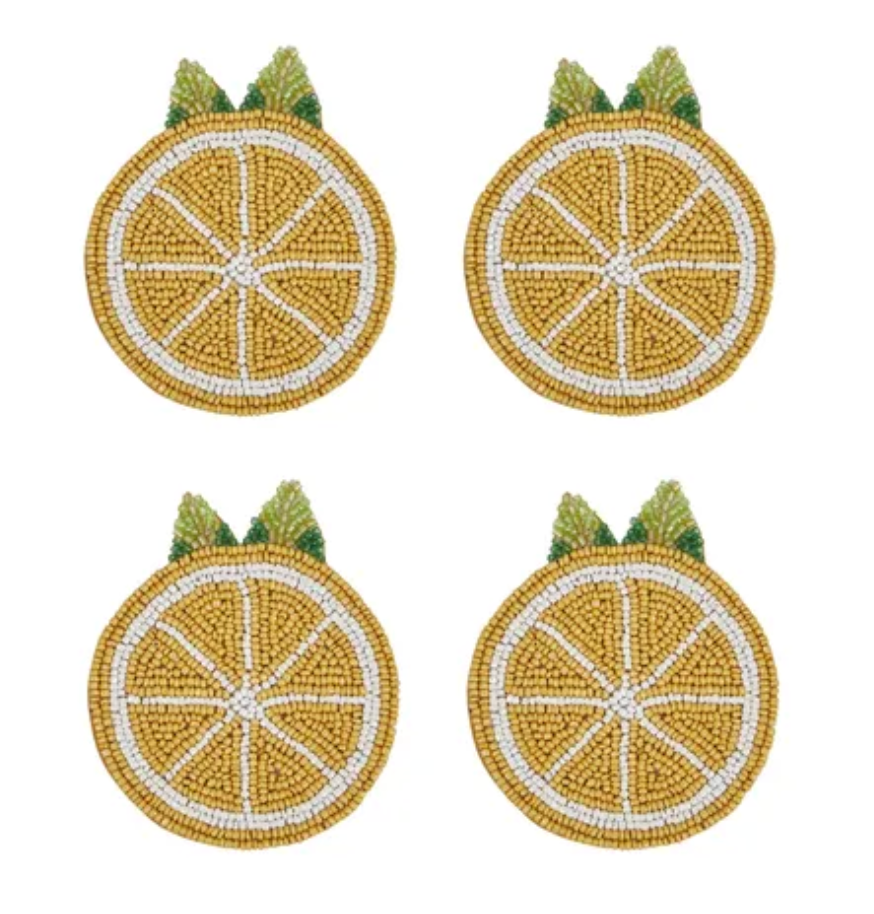 Limone Beaded Coaster - Set of 4