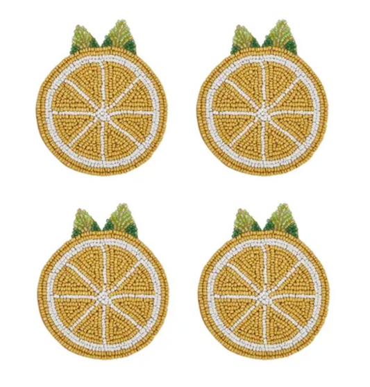 Limone Beaded Coaster - Set of 4