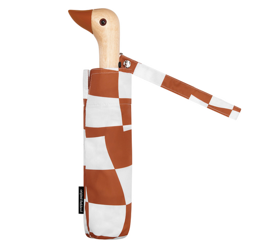 Duck Compact Umbrella - Peanut Butter Checks