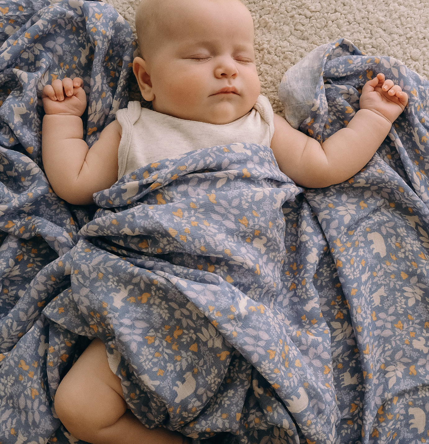 Forest Friends Organic Muslin Wrap Swaddle