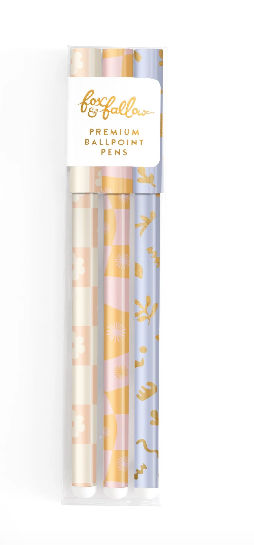 Daisy Grid Ballpoint Pen Pack