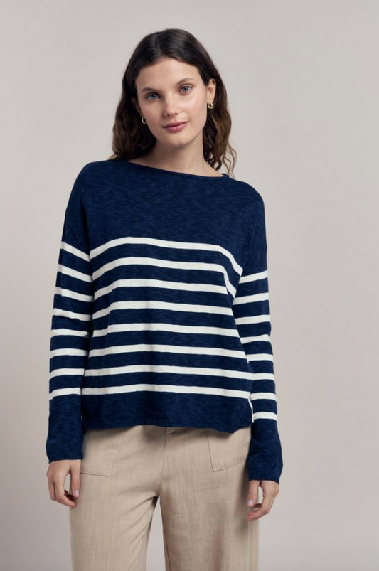 Bobby Top - Navy Stripe