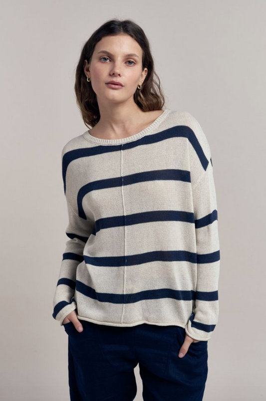Ivy Top - Cream Stripe