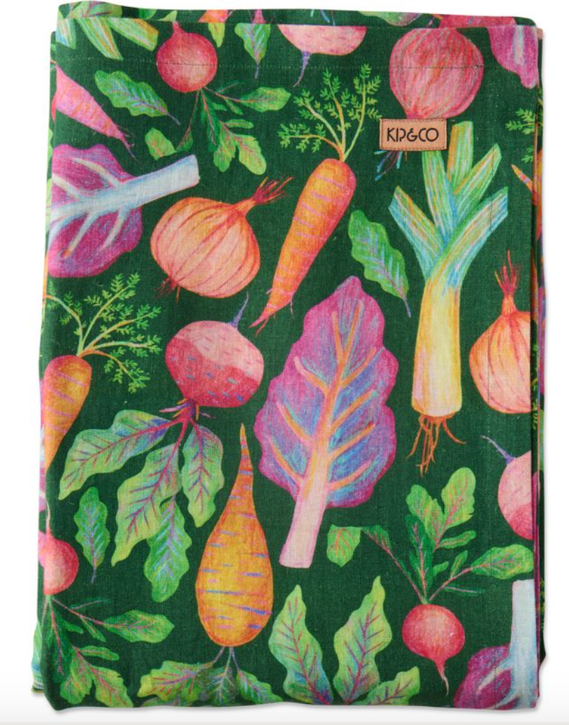 Linen Tablecloth - Veggie Soup
