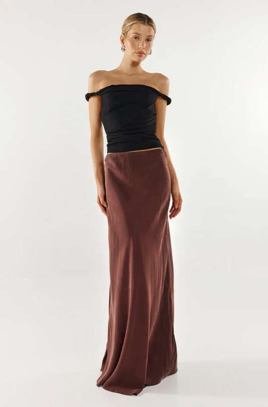 Rheia Maxi Skirt - Chocolate