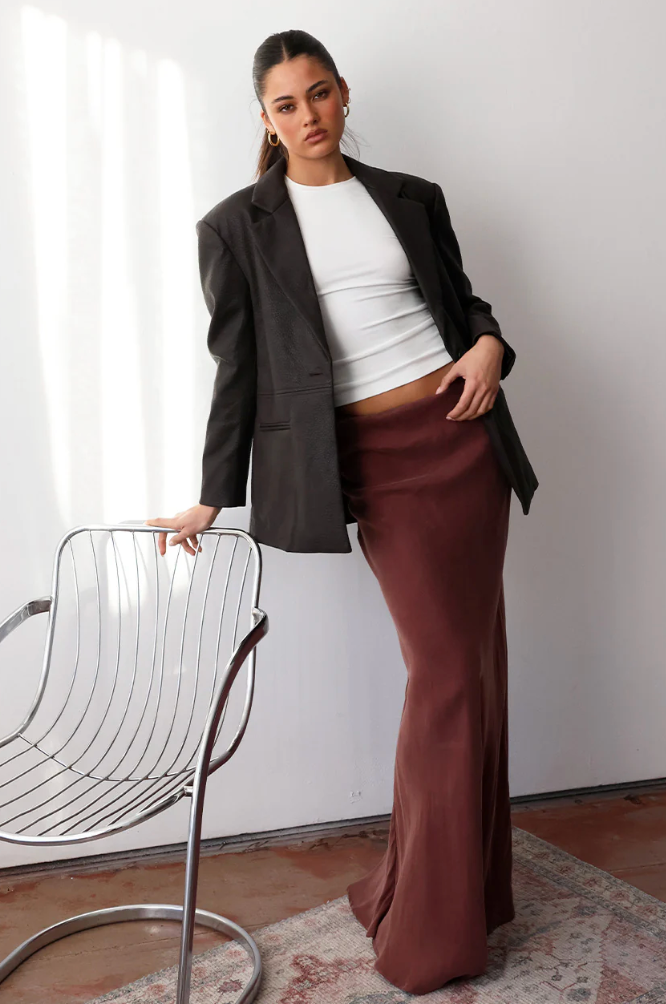 Rheia Maxi Skirt - Chocolate