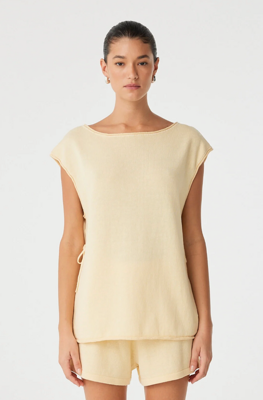 Poppy Tie Side Top - Butter