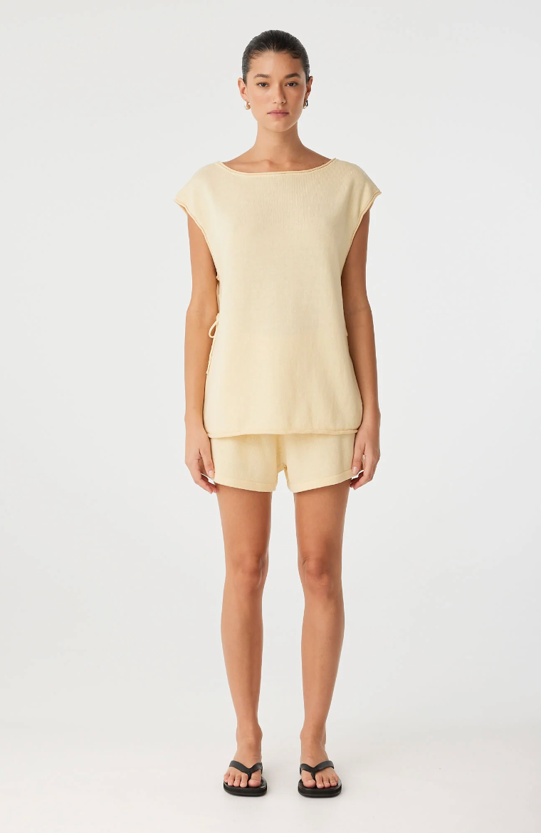 Poppy Tie Side Top - Butter