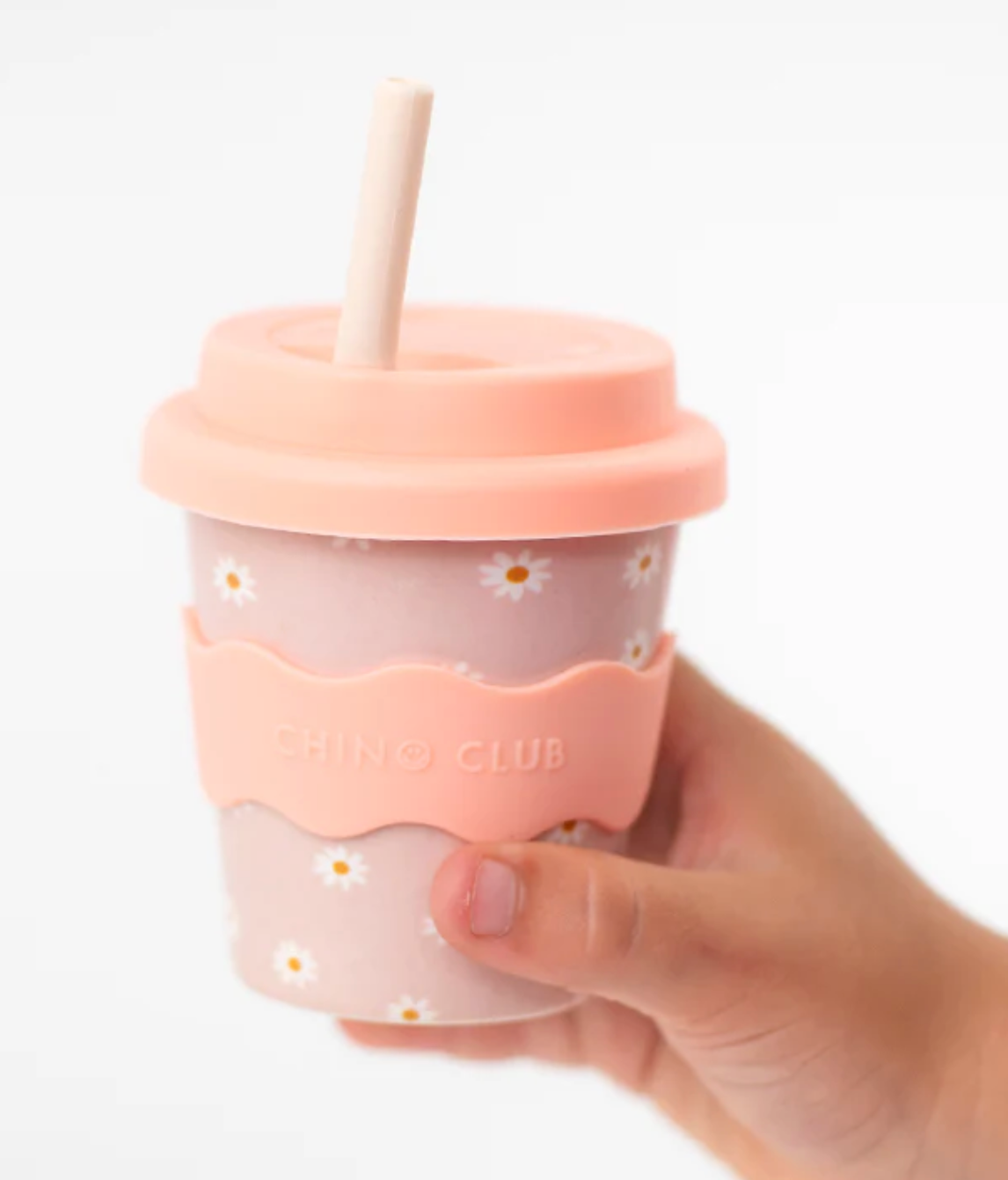Babychino Cup 4oz - Pink Daisy