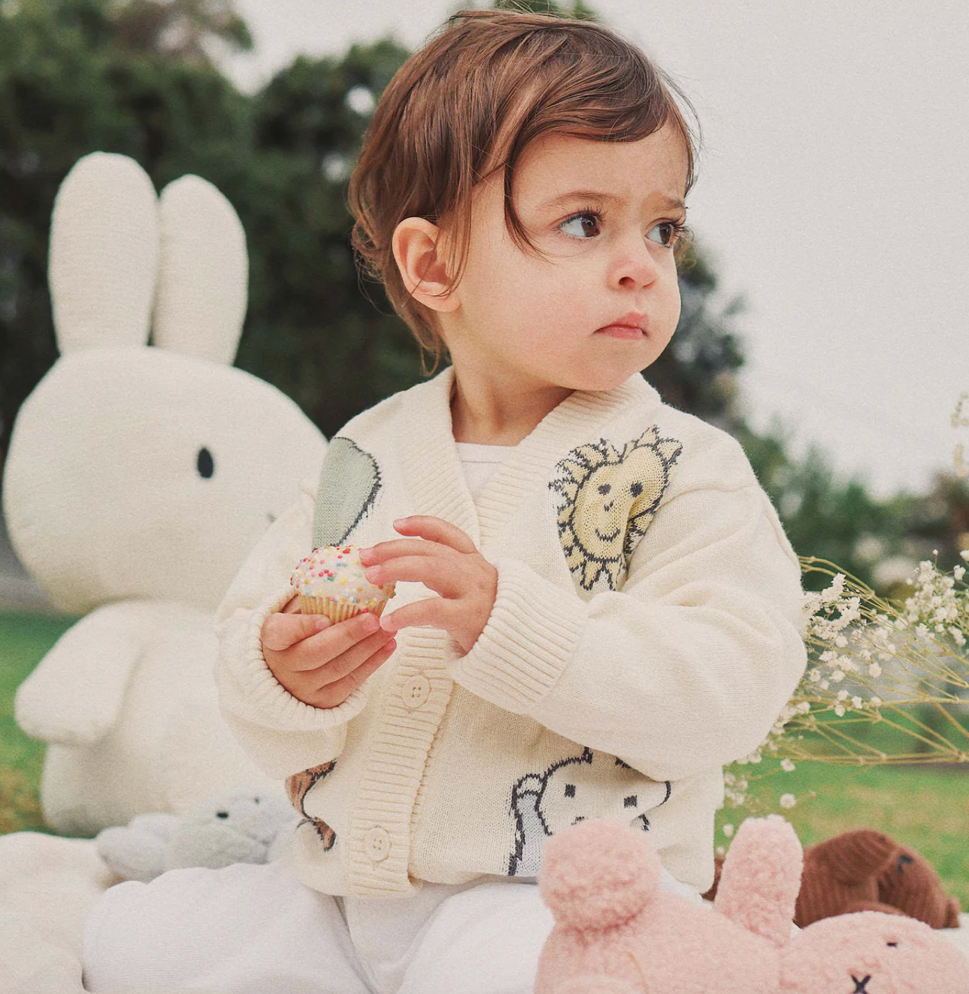 Miffy Knit Cardigan - Pristine