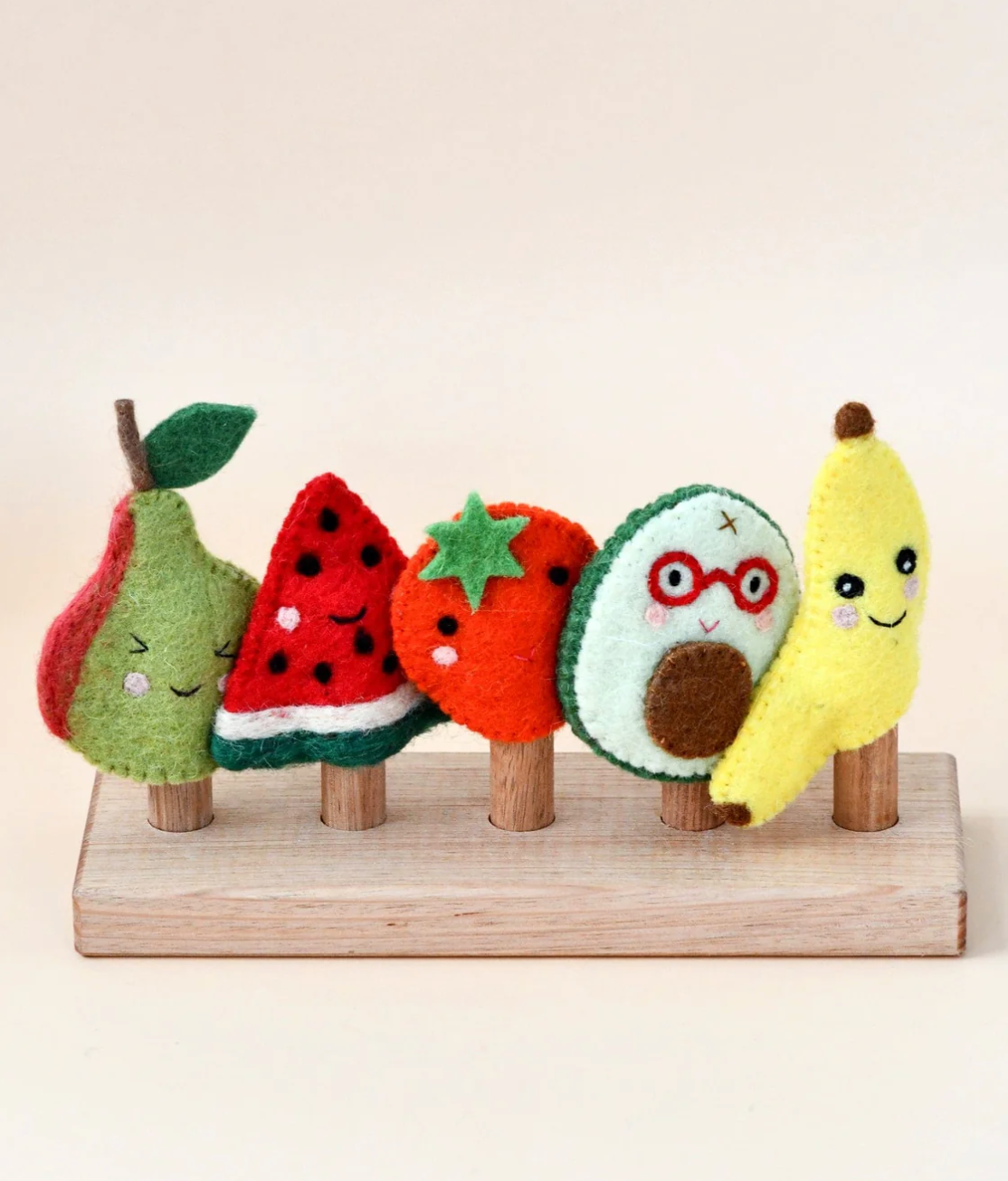 Felt Finger Puppet Set - Fruits