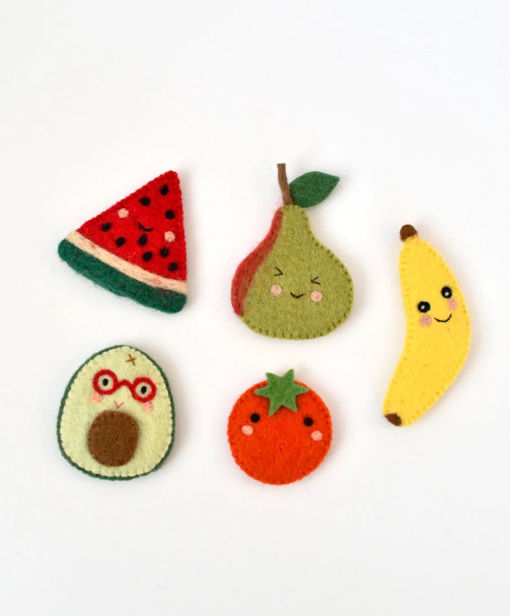 Felt Finger Puppet Set - Fruits