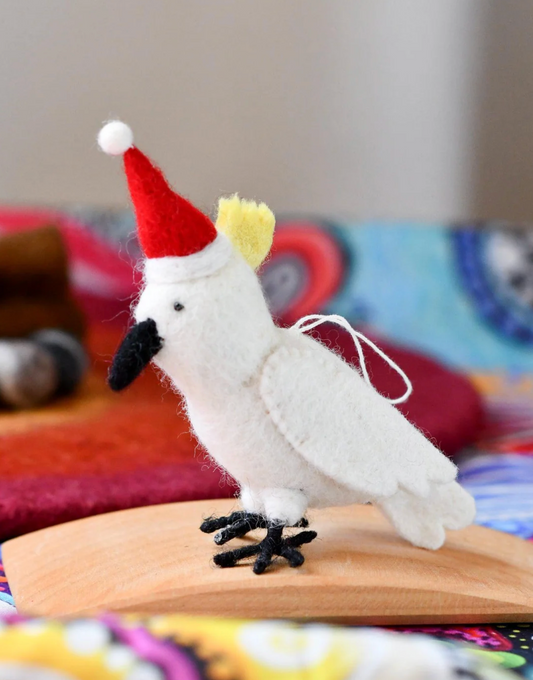 Felt Australian Christmas Ornament - Cockatoo