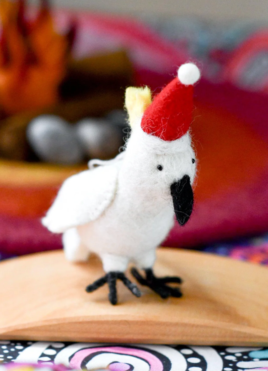 Felt Australian Christmas Ornament - Cockatoo