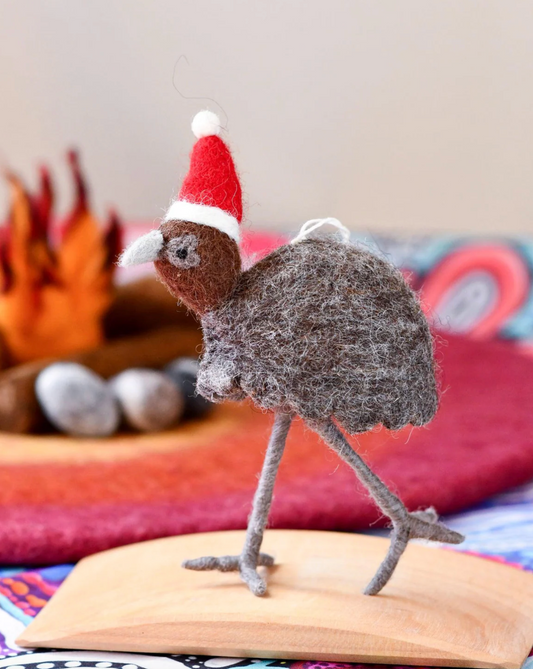 Felt Australian Christmas Ornament - Emu