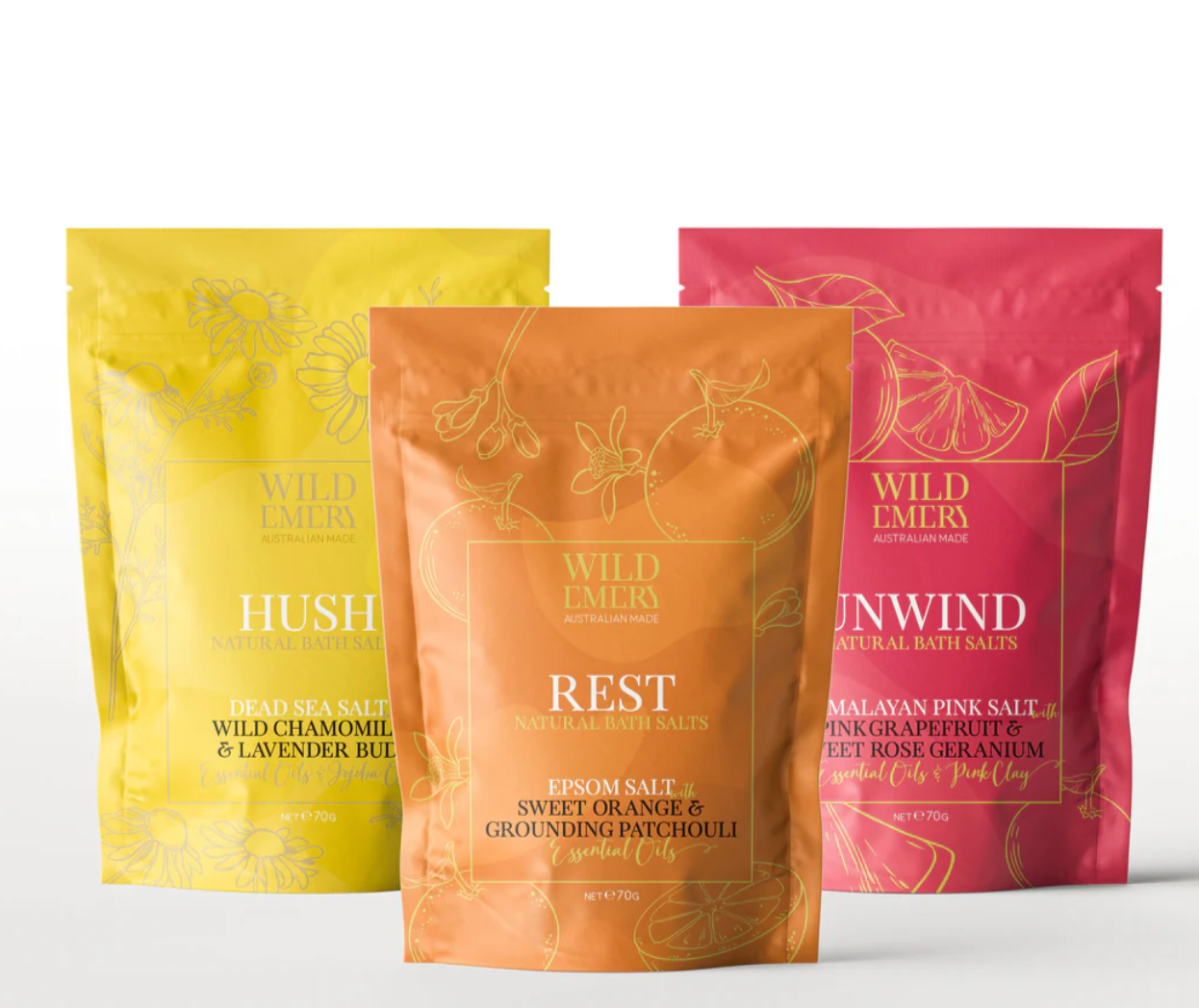 Peaceful Natural Bath Salts - Three Pack