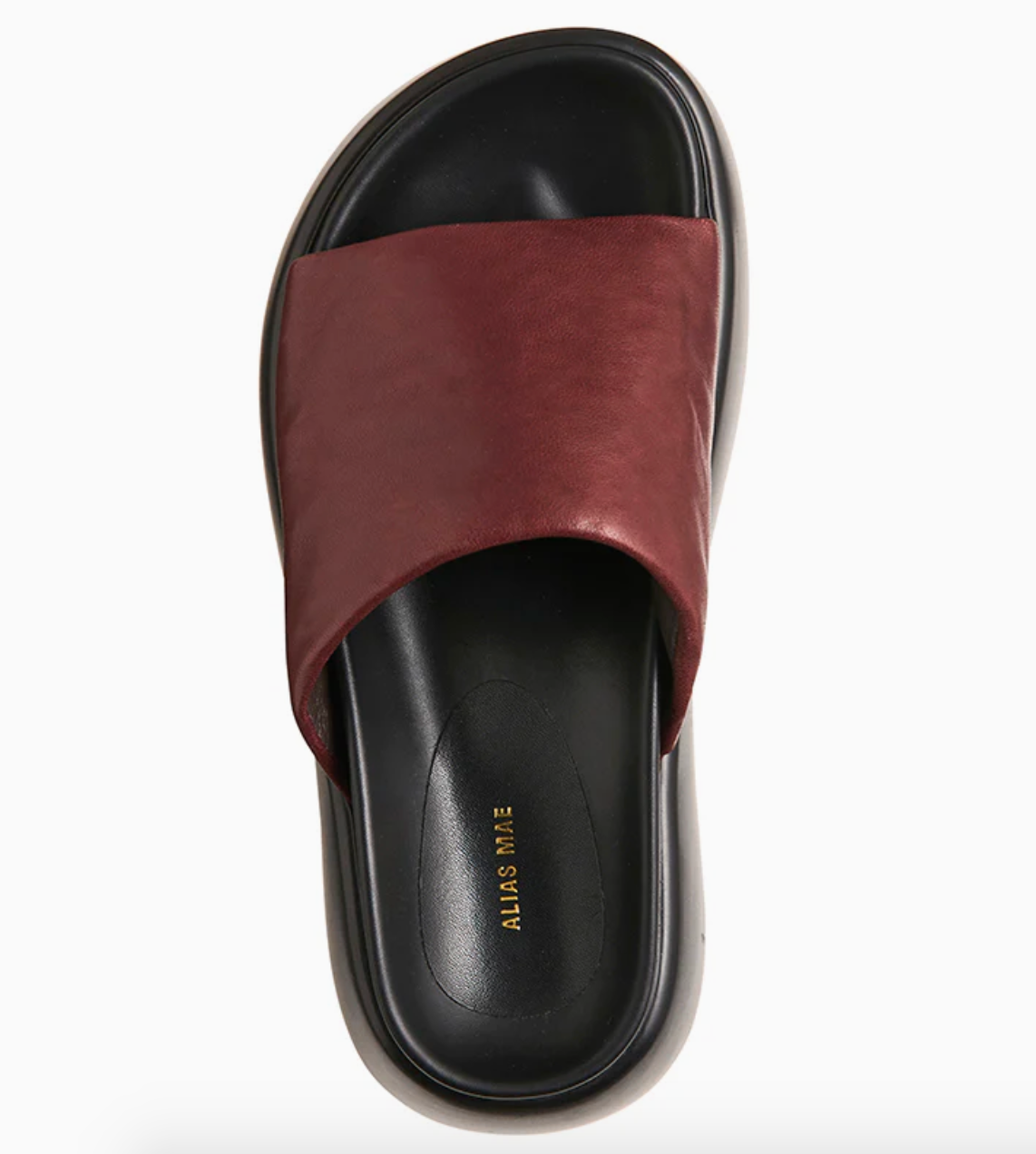 Cutler - Burgundy Leather Slide
