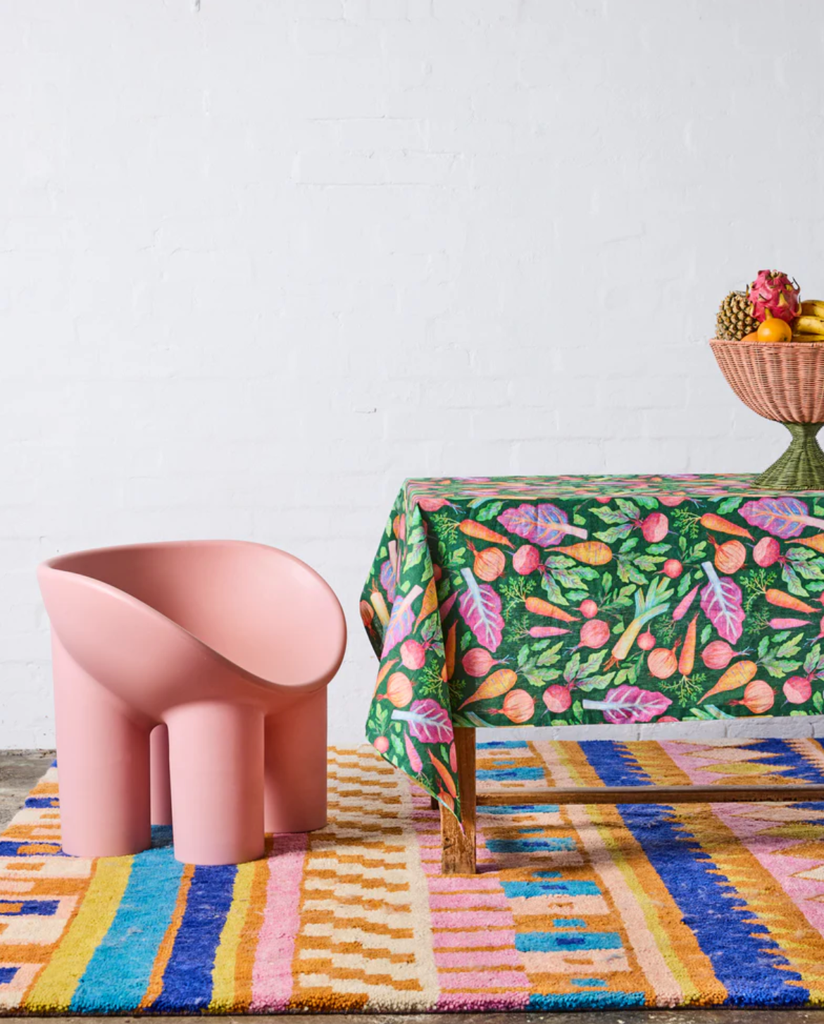 Linen Tablecloth - Veggie Soup