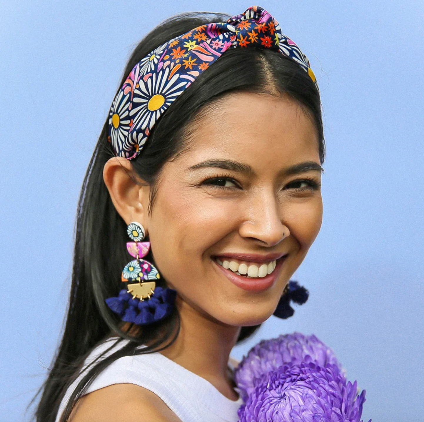 Daisy Silk Headband