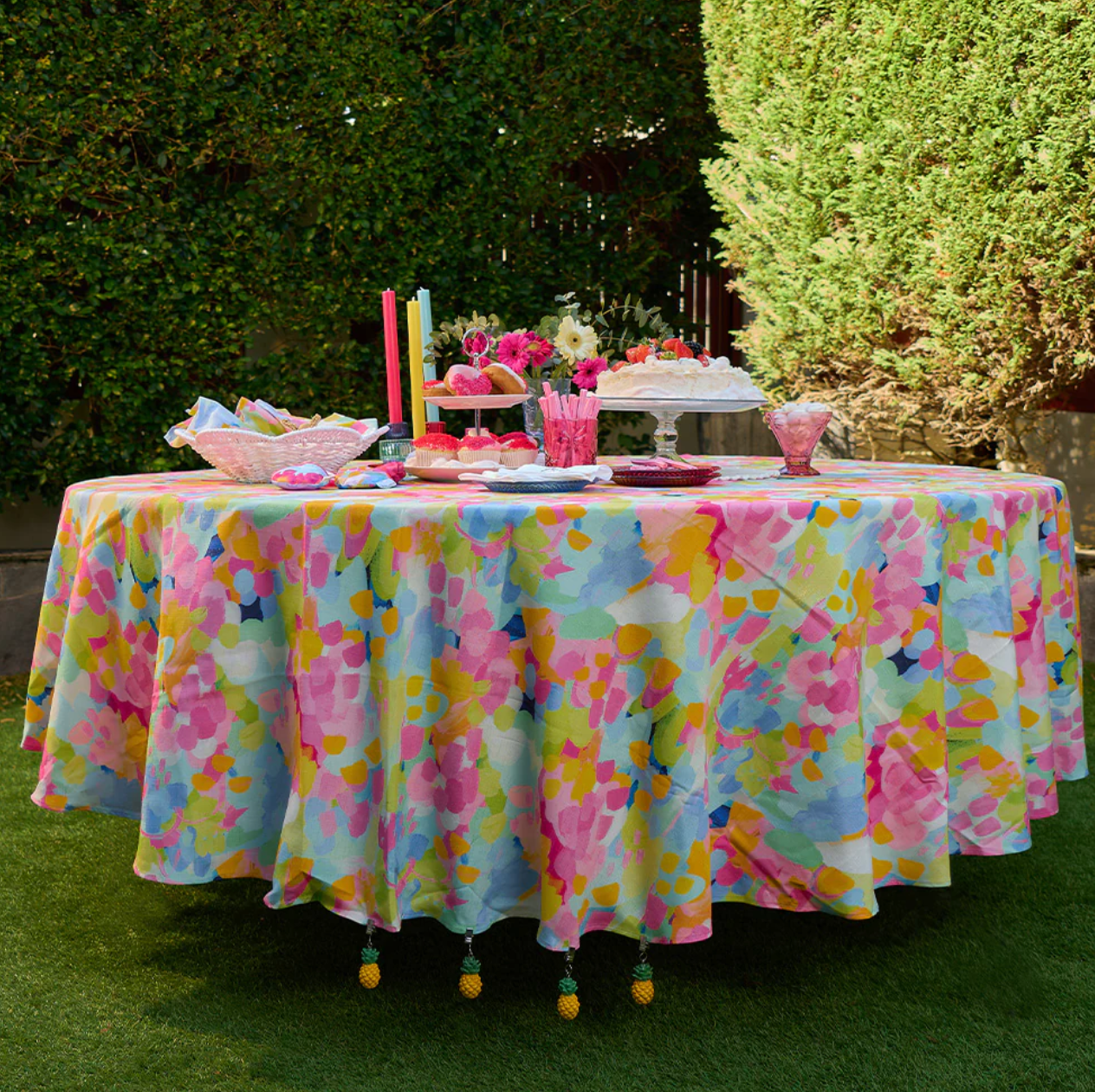 Round Tablecloth - Good Vibes