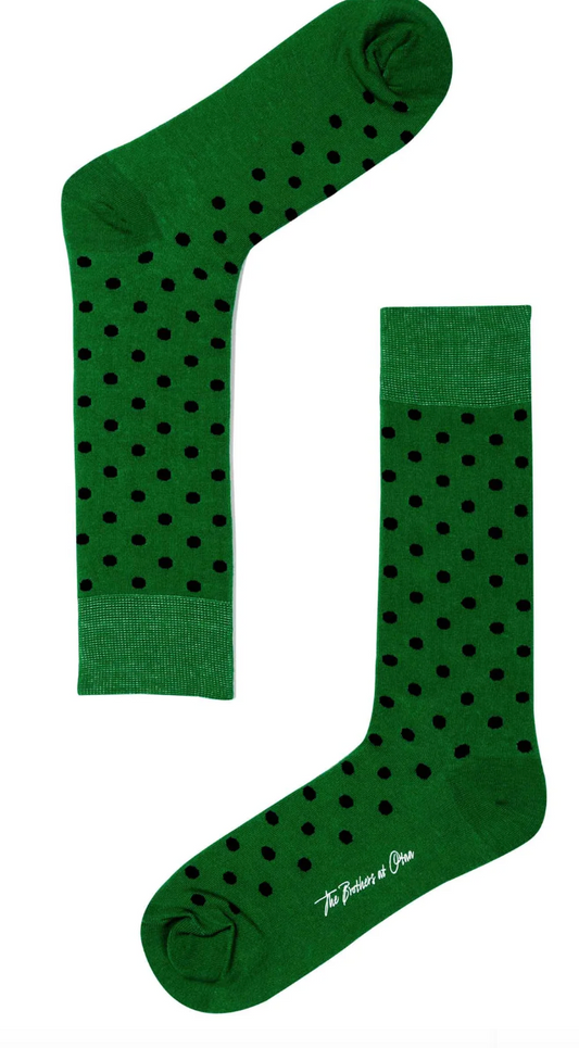Green Lannister Dot Cotton-Blend Socks