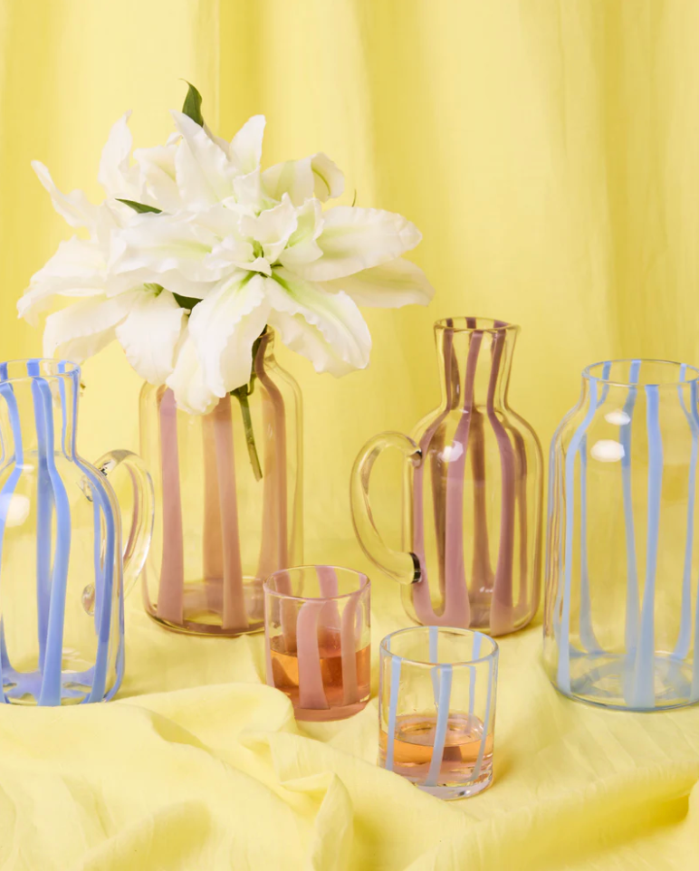 Ahoy Stripe Tumbler Glass 2P Set
